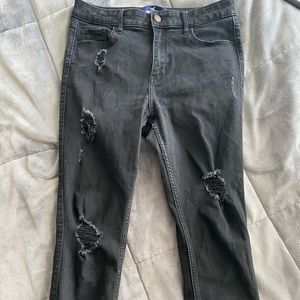 Hollister High Rise Destroyed Super Skinny Jeans